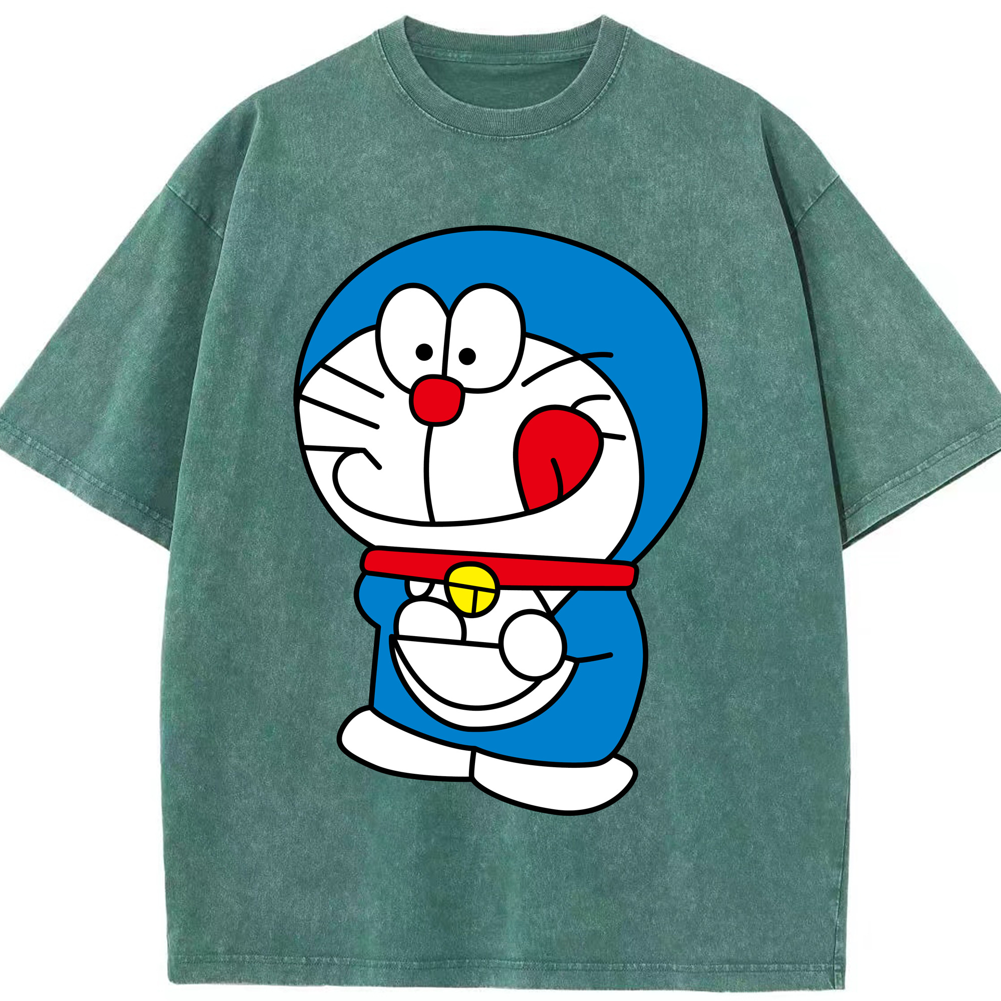 （画像用） ドラえもん Doraemon 綿100% ヴィンテージ風 半袖Tシャツ（フロントプリント）
